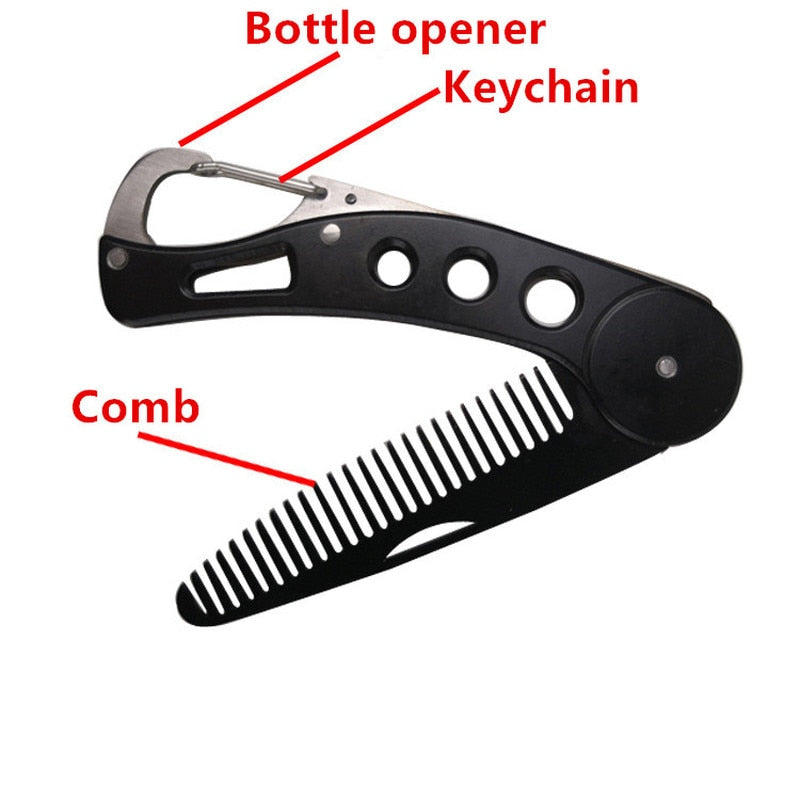 3 in 1 Foldable Beard Straightening Comb For Men