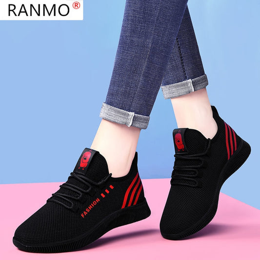 RANMO New Women Breathable Mesh Platform Tennis Sneakers