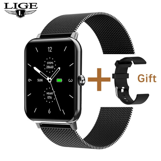 LIGE 2021 New Bluetooth Call Full Touch Screen SmartWatch