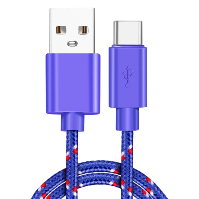 2.4A USB Type C Cable Fast Charging Data Wire