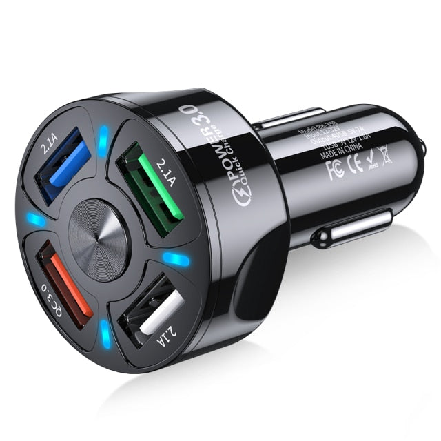 AUFU 4 USB Port Portable Fast Charging Car Charger