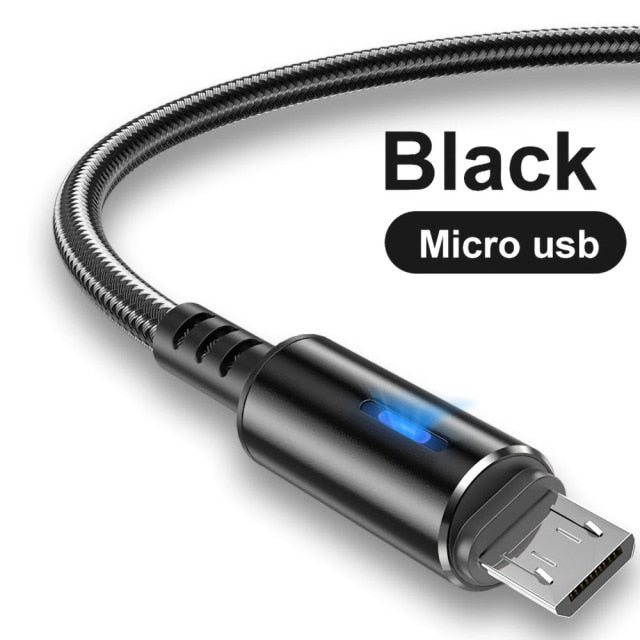 5A LED Micro USB Cable Fast Charging Micro Data Cord