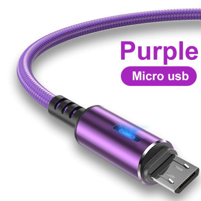 5A LED Micro USB Cable Fast Charging Micro Data Cord