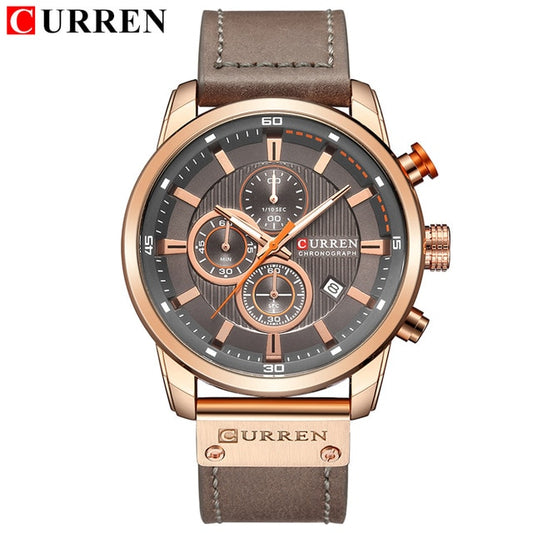 CURREN Luxury Male Chronograph Sport Men's Watch