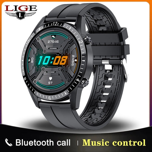 LIGE 2021 New IP67 Men's Bluetooth Call SmartWatch